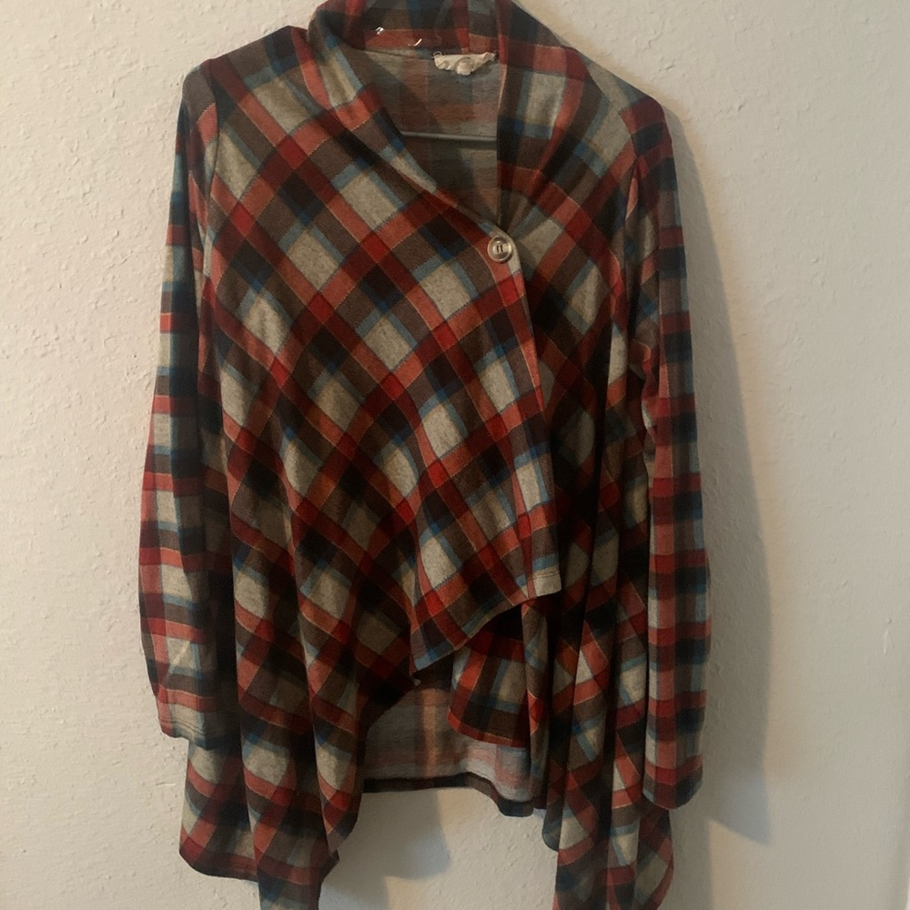 Plaid fall color cardigan